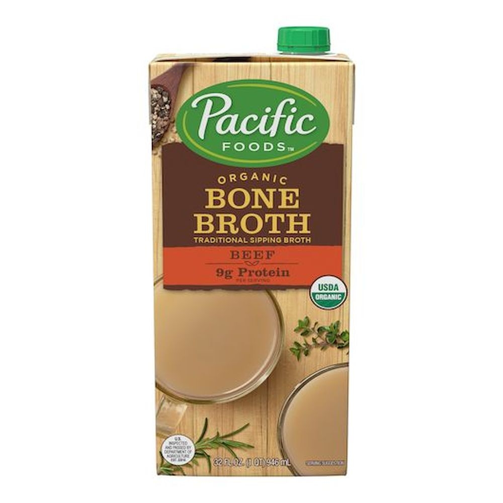 Pacific Foods Organic Beef Bone Broth, 32 Ounce -- 12 per case