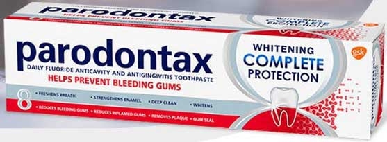 Parodontax Complete Protection Whitening Toothpaste, 3.4 Ounce - 6 count per pack -- 2 packs per case