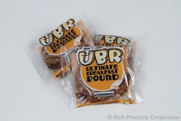 Rich Products Corporation Ultimate Baked Breakfast Round - Individually Wrapped, 2.2 Ounce -- 126 per case.