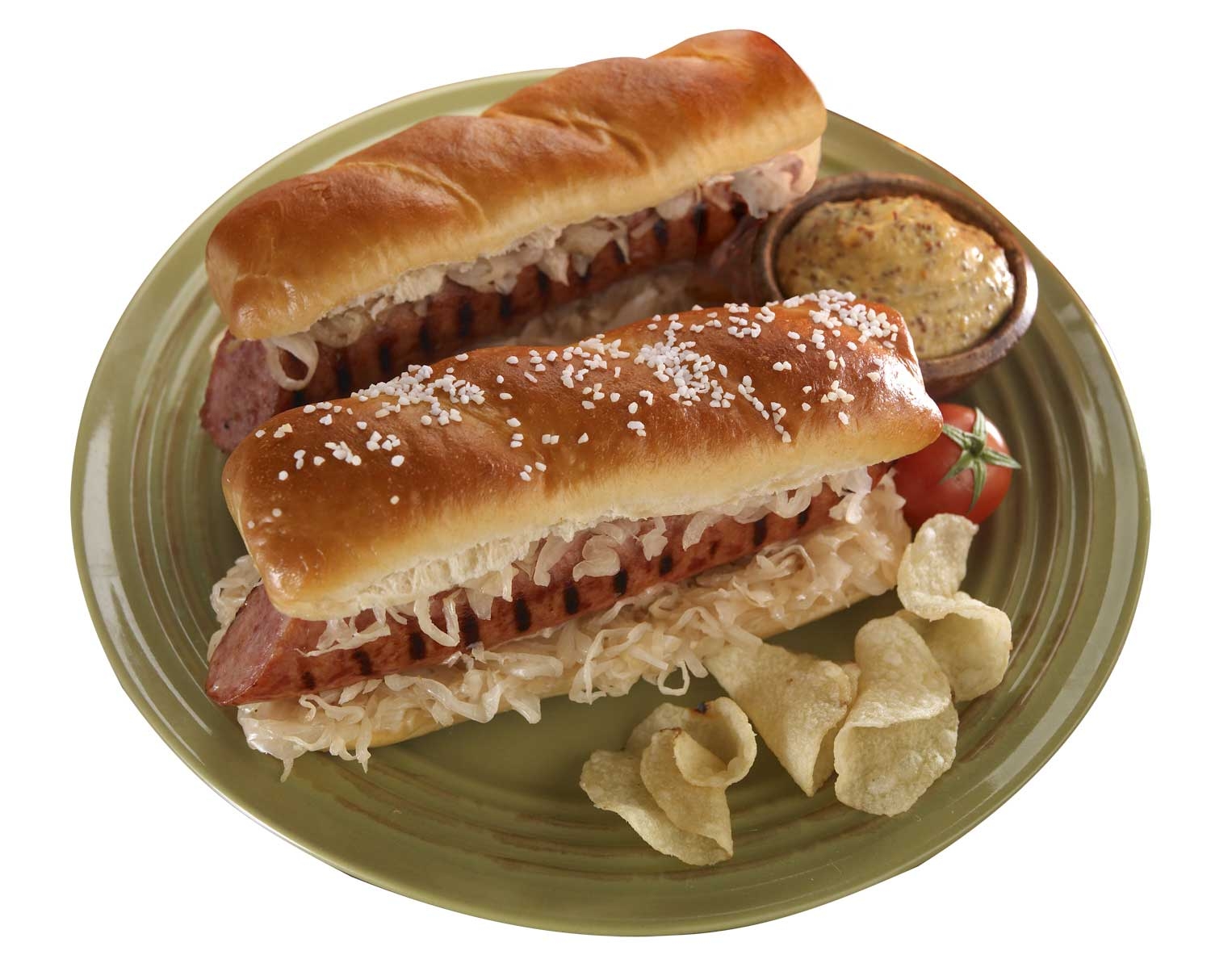 J and J Snack Texas Twist Gourmet Soft Pretzel Hot Dog Bun, 3.2 Ounce -- 50 per case.