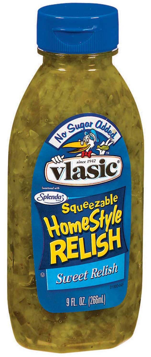 Vlasic No Sodium Homestyle Sweet Relish, 9 Fluid Ounce -- 8 per case.