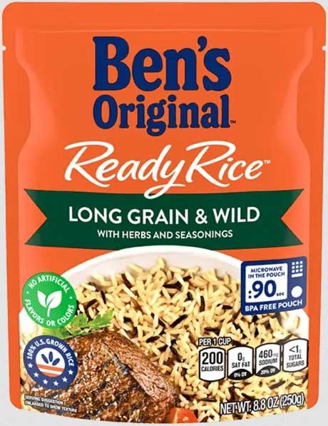 Bens Original Ready Rice Long Grain and Wild Rice, 8.8 Ounce -- 12 per case