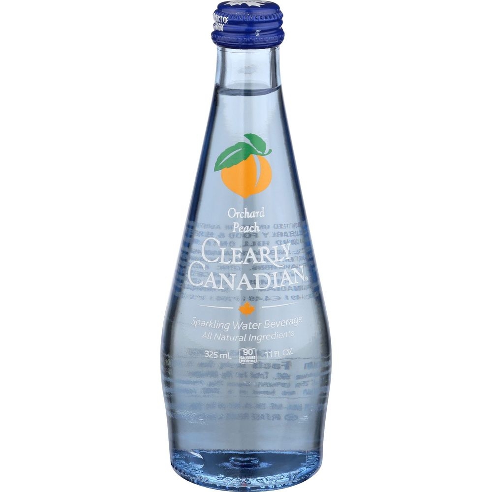 Clearly Canadian Orchard Peach Sparkling Water, 11 Fluid Ounce -- 12 per case