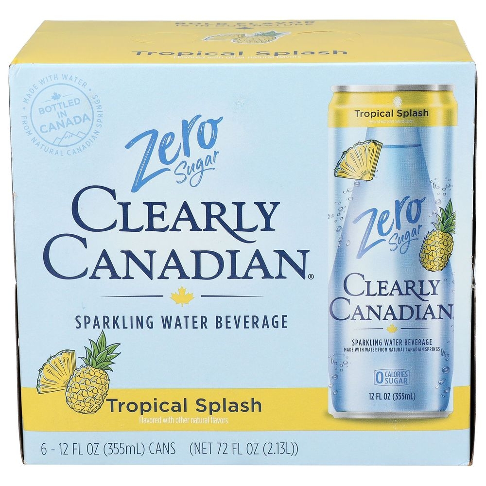 Clearly Canadian Tropical Splash Sparkling Water, 72 Fluid Ounce -- 4 per case