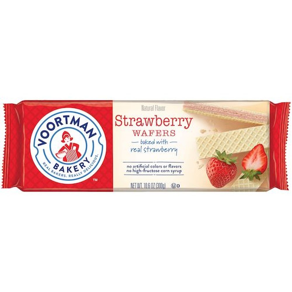 Voortman Strawberry Layered Wafer, 10.6 Ounce -- 12 per case