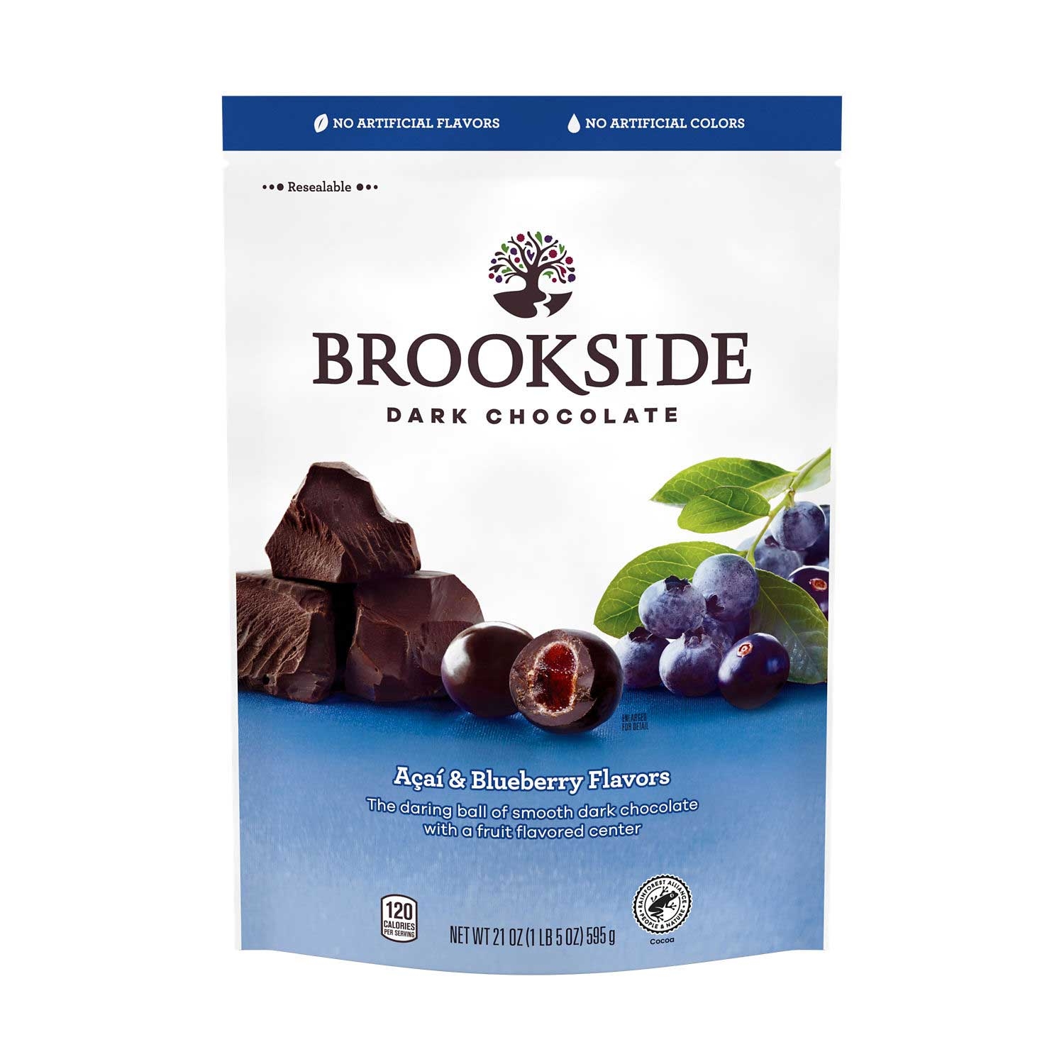 Brookside Acai Blueberry Dark Chocolate, 21 Ounce Pouch -- 9 per case