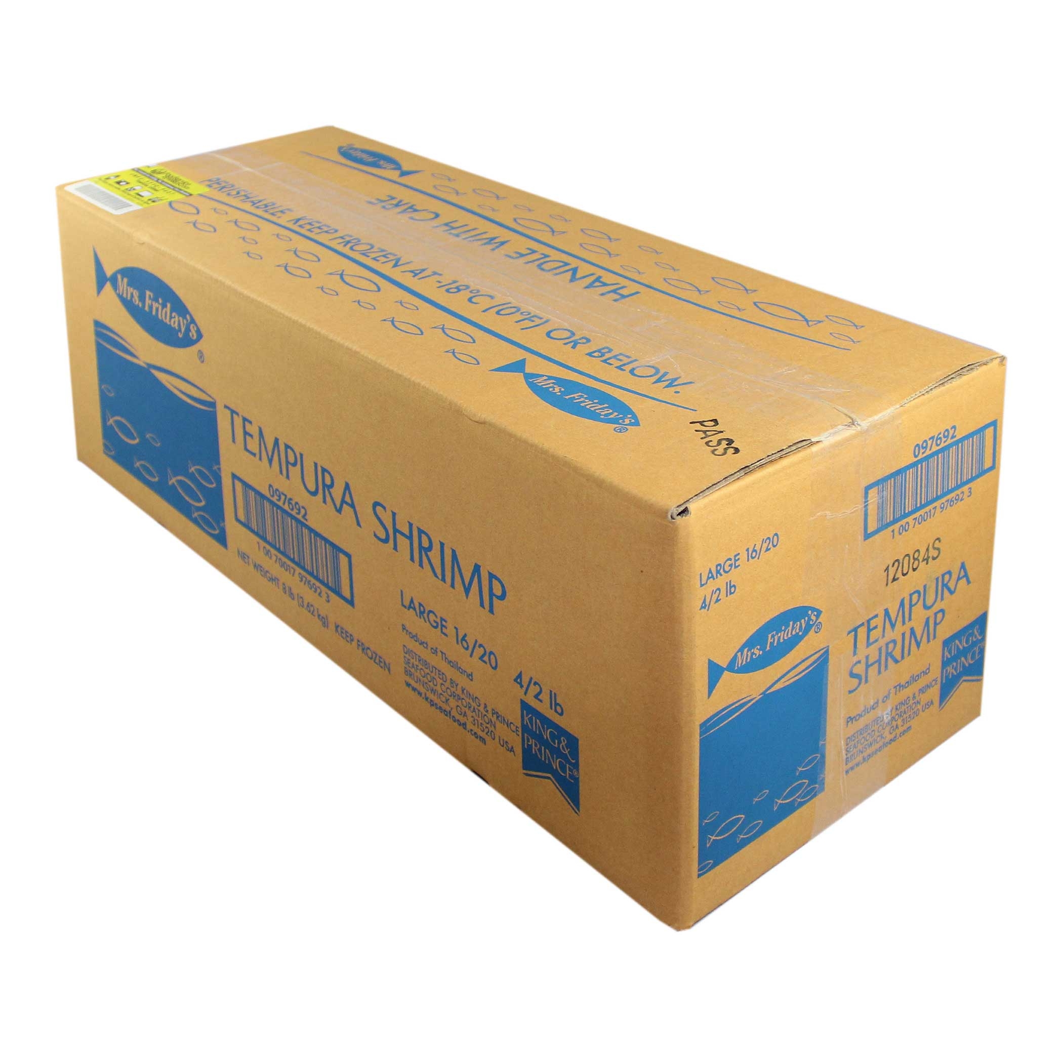 King and Prince Mrs.Fridays Large Tempura Shrimp - 16/20, 2 Pound -- 4 per case.