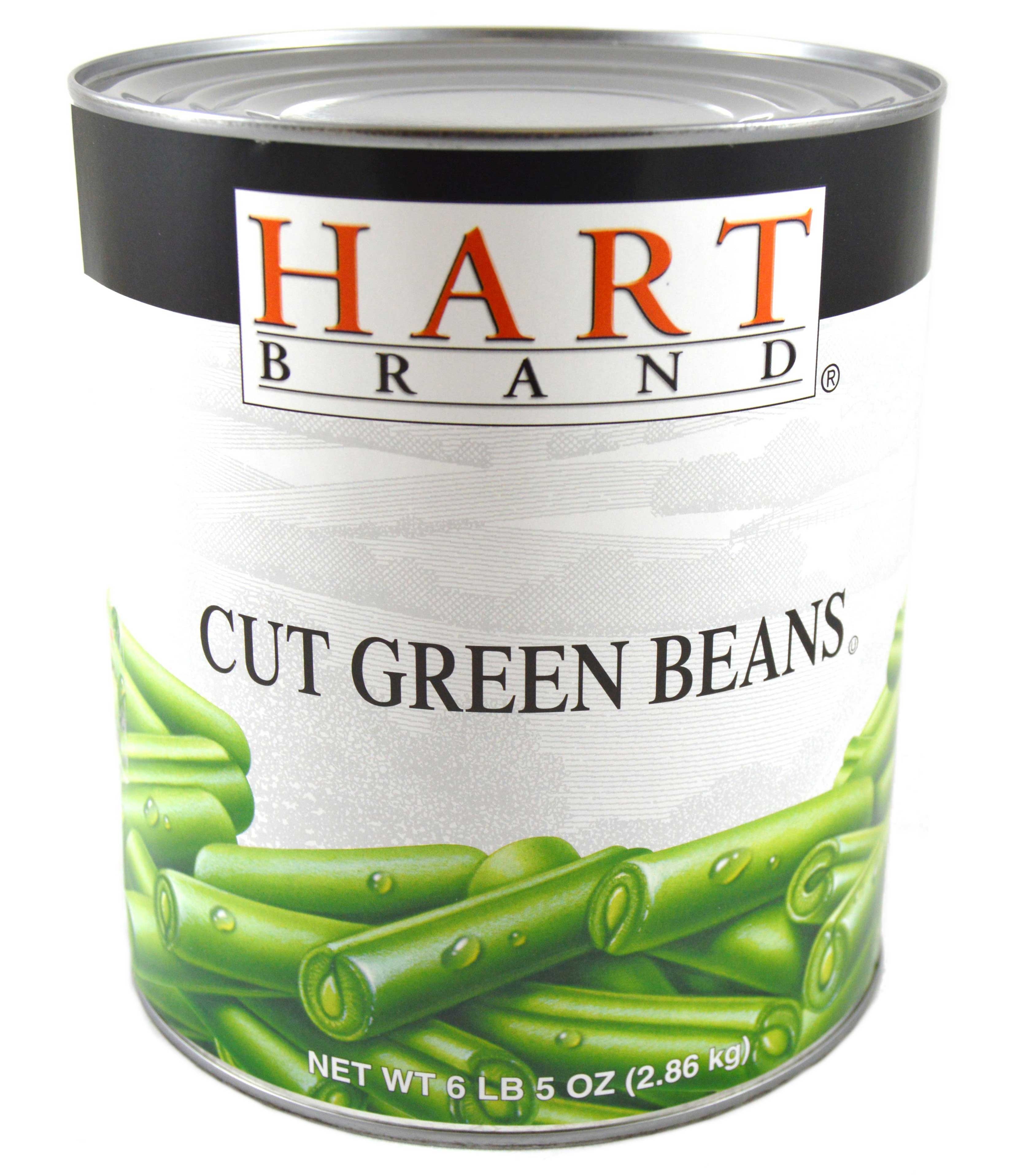 Hart Brand Cut Green Beans Extra Standard 4 Sieve Cut, 101 ounce -- 6 per case