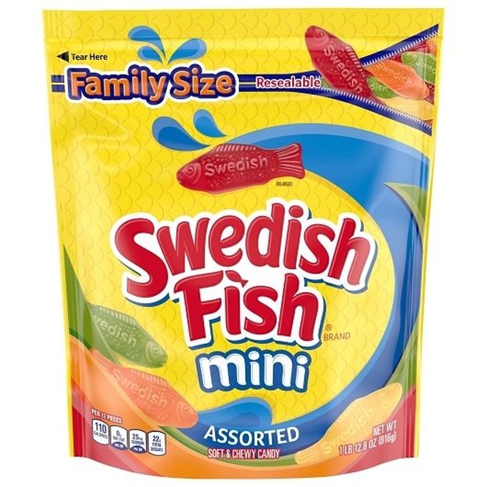 Swedish Fish Assorted Soft and Chewy Candy, 1.8 Pound -- 3 per case