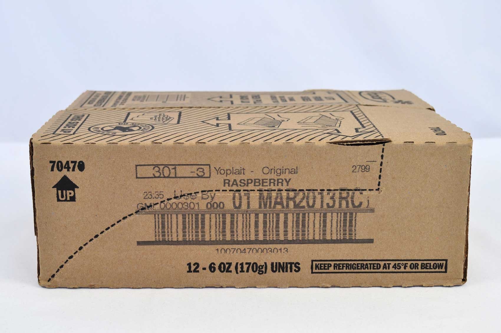 Yoplait Original Red Raspberry Yogurt, 6 Ounce -- 12 per case.