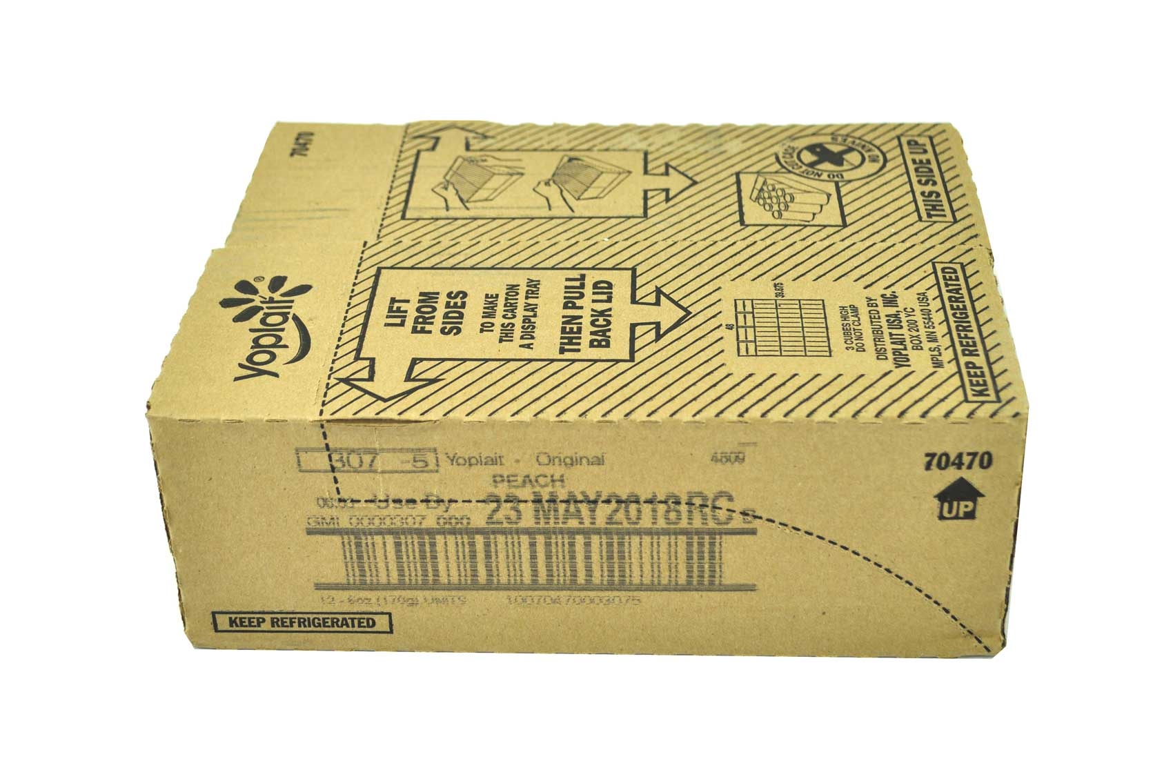 Yoplait Original Harvest Peach Yogurt, 6 Ounce -- 12 per case.