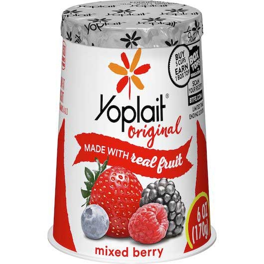 Yoplait Original Mixed Berry Yogurt, 6 Ounce -- 12 per case