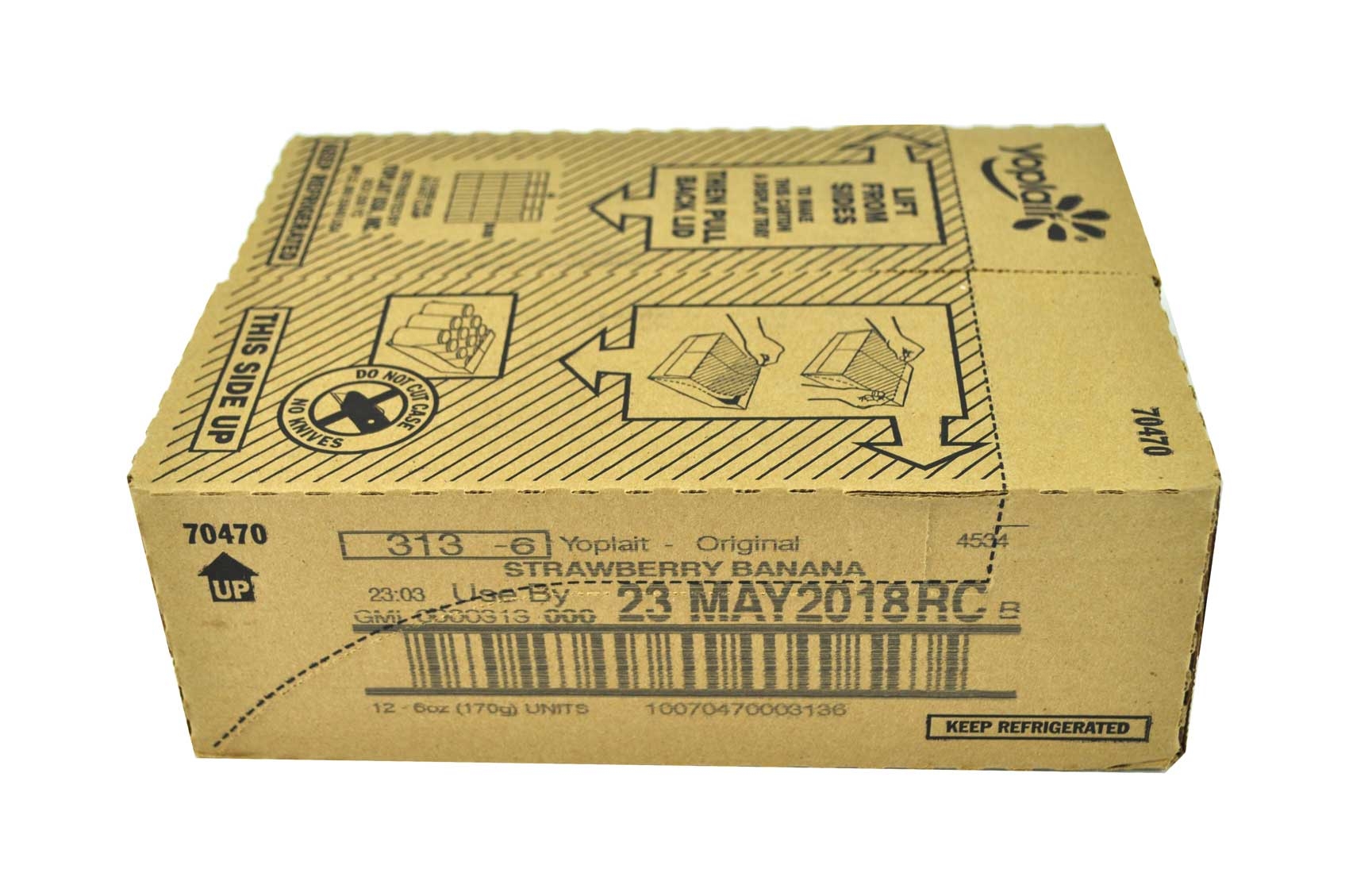 Yoplait Original Strawberry Banana Yogurt, 6 Ounce -- 12 per case.