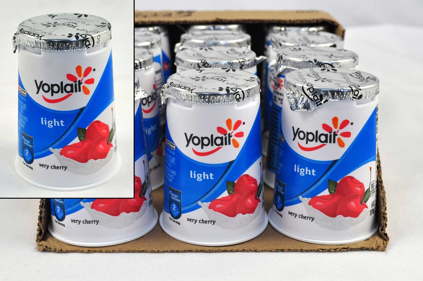 Yoplait Light Very Cherry Yogurt, 6 Ounce -- 12 per case.
