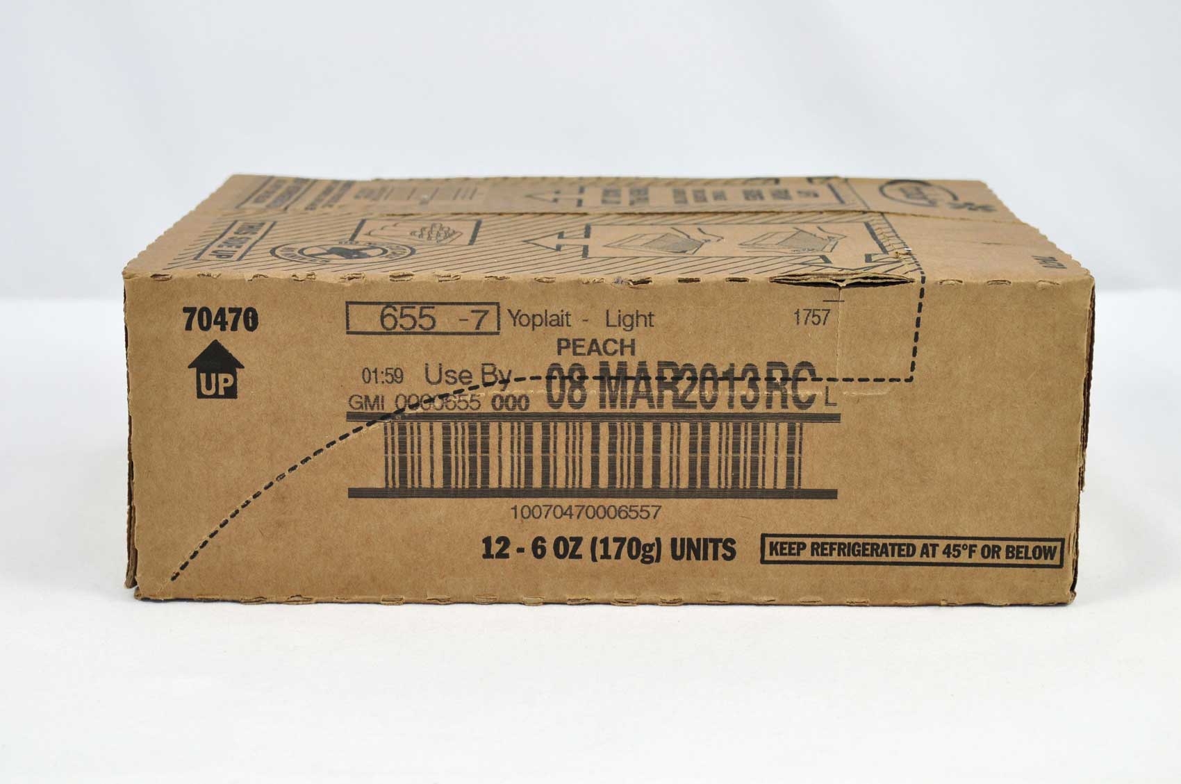 Yoplait Light Harvest Peach Yogurt, 6 Ounce -- 12 per case.