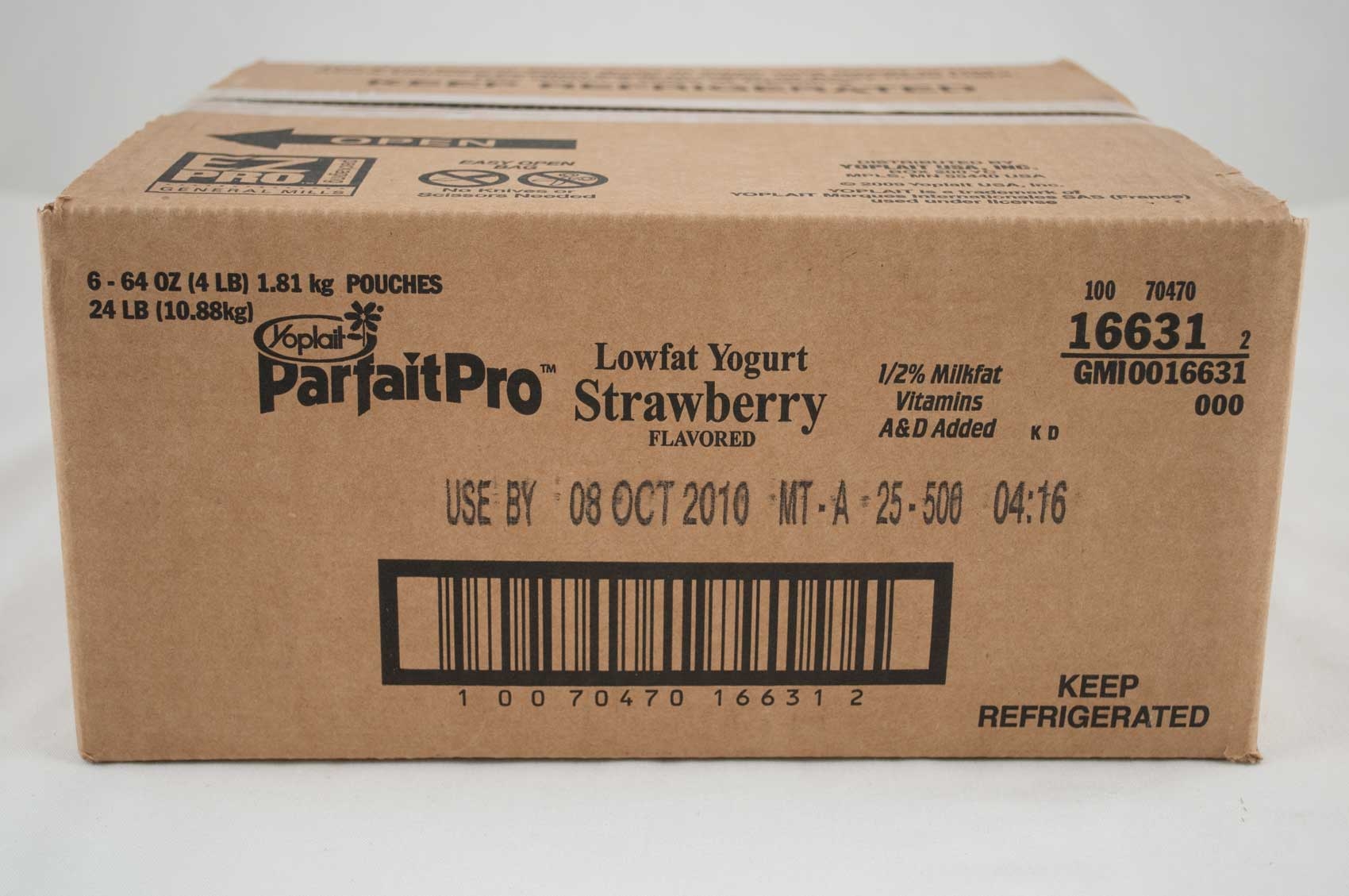 Yoplait ParfaitPro Low Fat Strawberry Yogurt, 64 Ounce -- 6 per case.