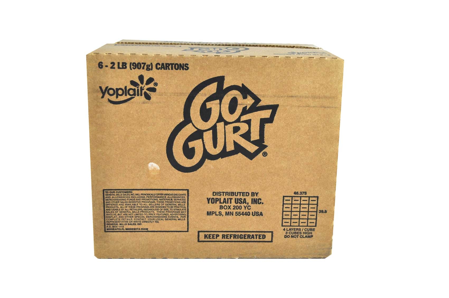 Yoplait Simply GoGurt Strawberry Yogurt, 32 Ounce -- 6 per case.