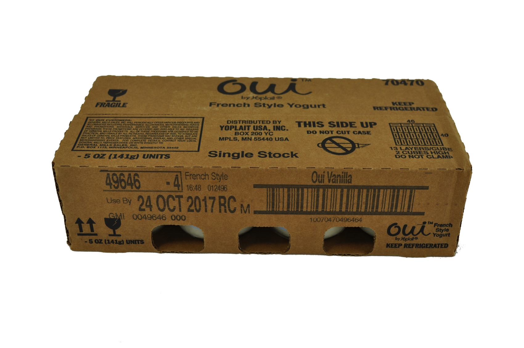 Oui by Yoplait French Style Vanilla Yogurt, 5 Ounce -- 8 per case.