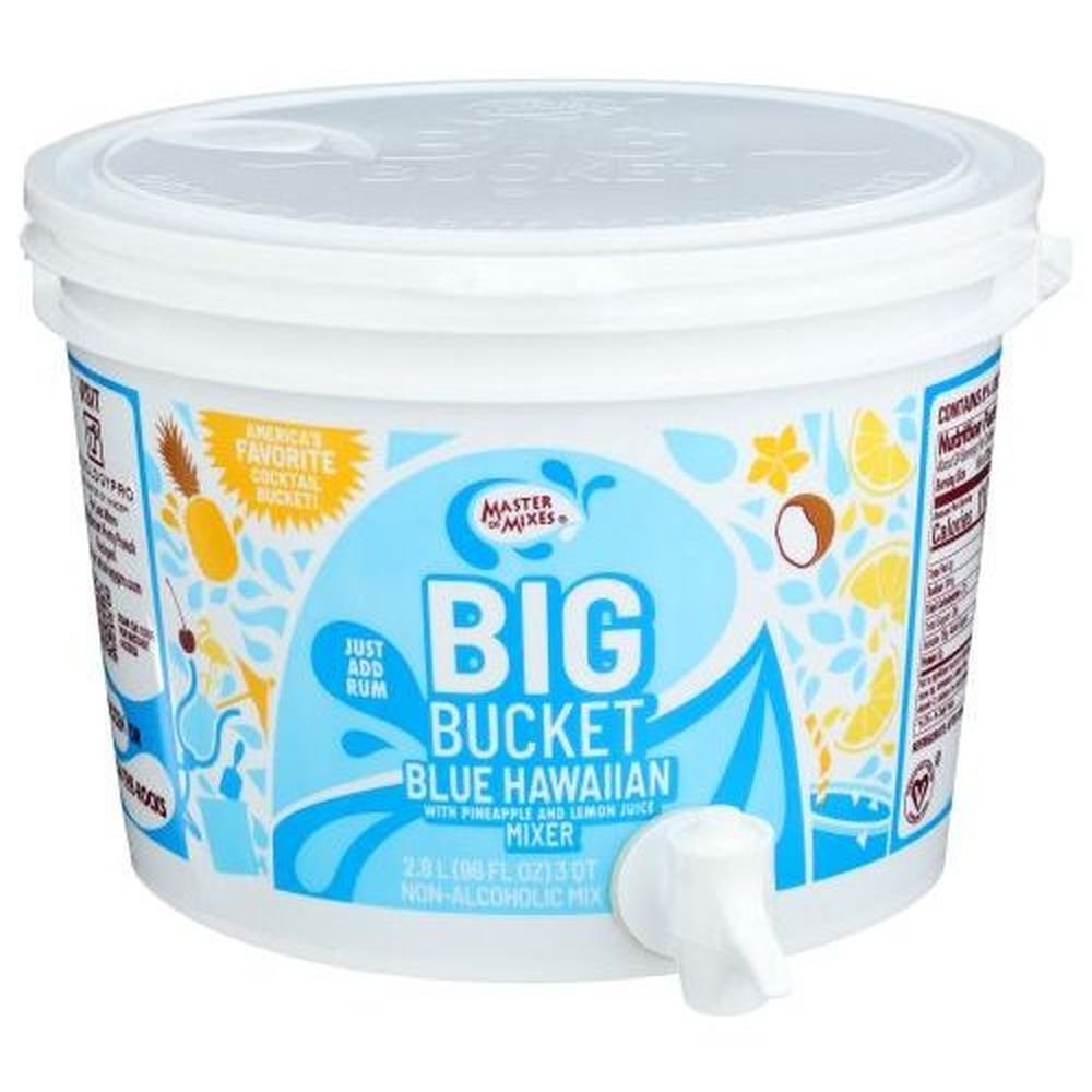 Master of Mixes Big Bucket Blue Hawaiian Mixer, 96 Ounce -- 4 per case
