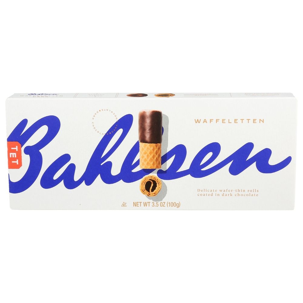Bahlsen Waffeletten Dark Chocolate Wafer Rolls, 3.5 Ounce -- 12 per case