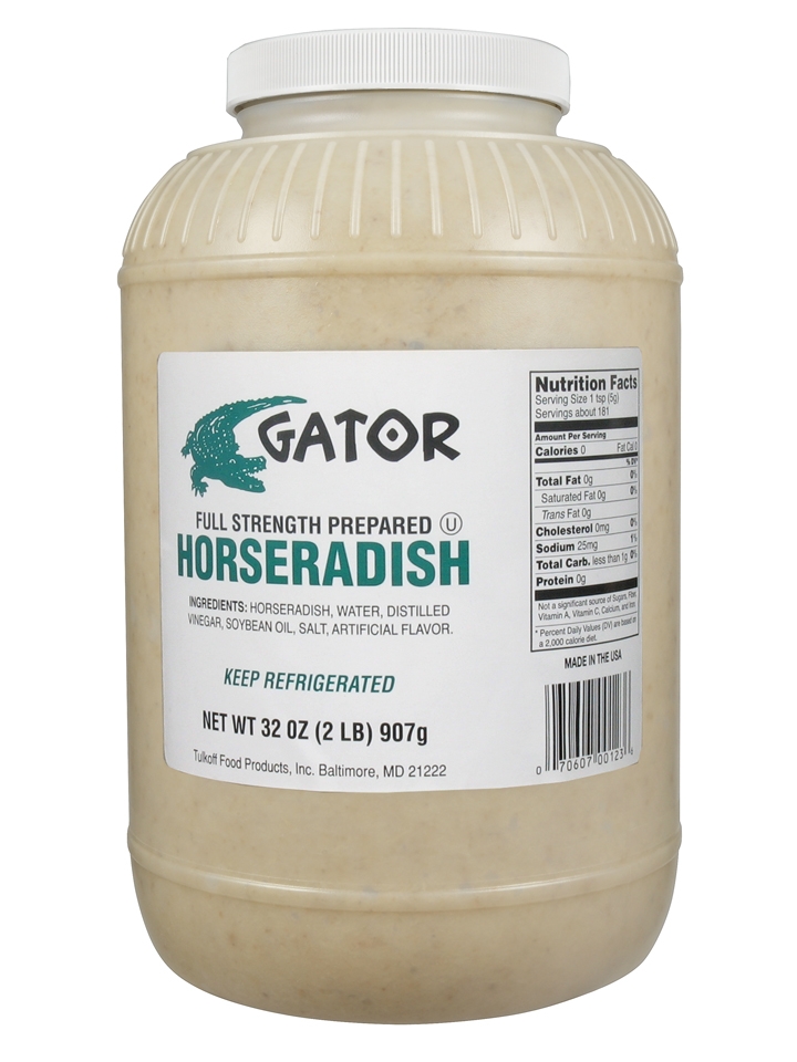 Tulkoffs Gator Value Horseradish, 128 ounces -- 4 per case.