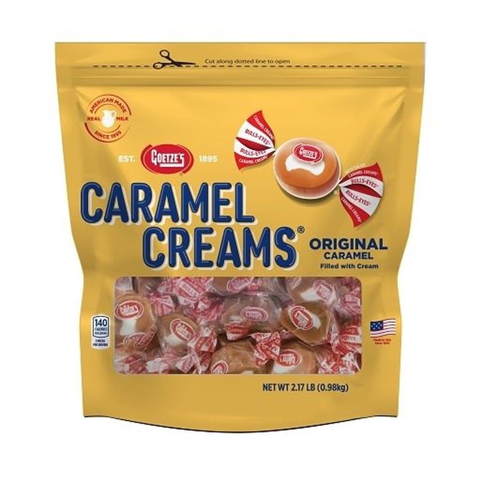Caramel Creams Original Candy - Standup Resealable Pouch Bag, 34.8 Ounce - 4 per case