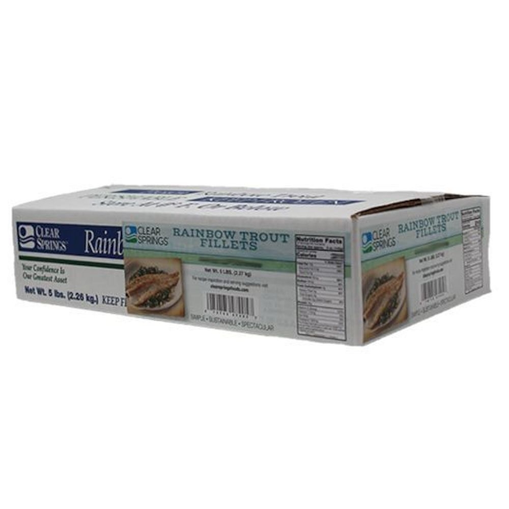 Clear Springs 3-5 Ounce Rainbow Trout Clear Cut Fillet, 5 Pound