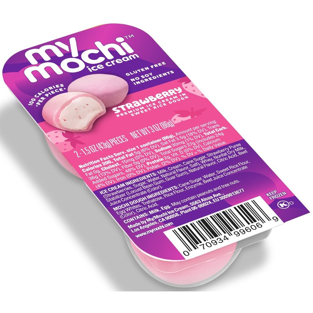 My Mochi Strawberry Ice Cream, 3 Ounce -- 12 per case