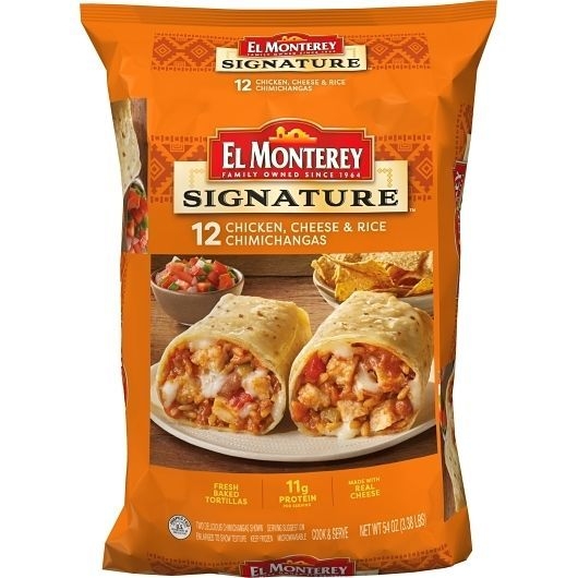 El Monterey Chicken and Cheese Chimichangas, 3.375 Pound -- 4 per case