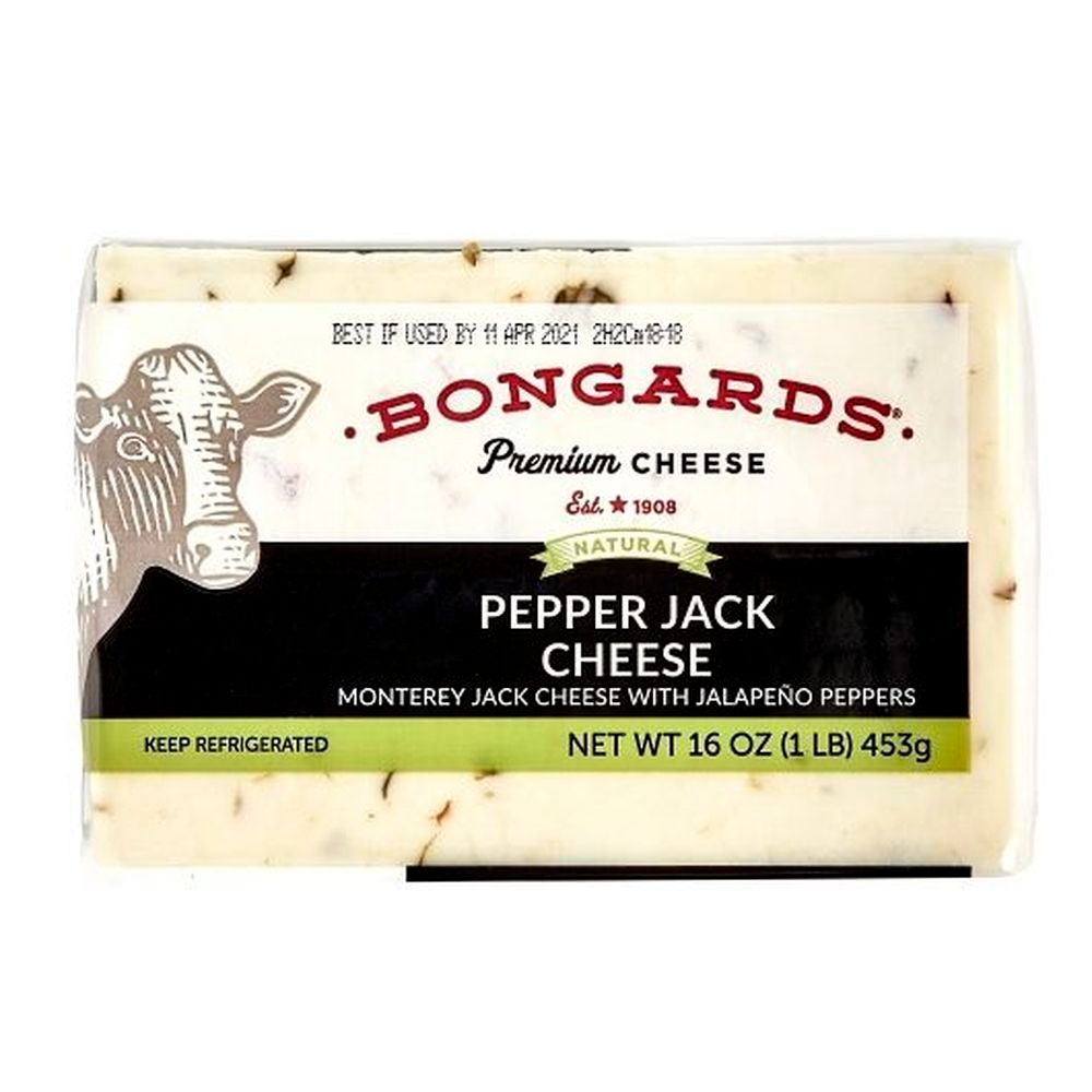 Bongards Pepper Jack Cheese Block, 1 Pound -- 12 per case