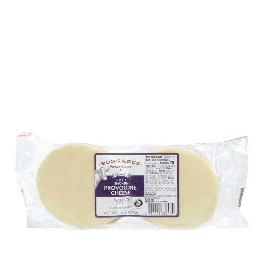 Bongards Smoked Provolone Cheese Slice, 1.5 Pound -- 8 per case