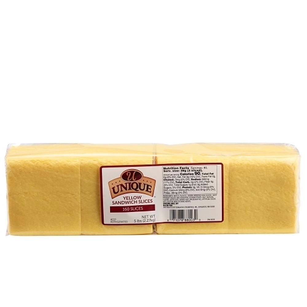 Unique Yellow Sandwich Slice, 5 Pound -- 4 per case