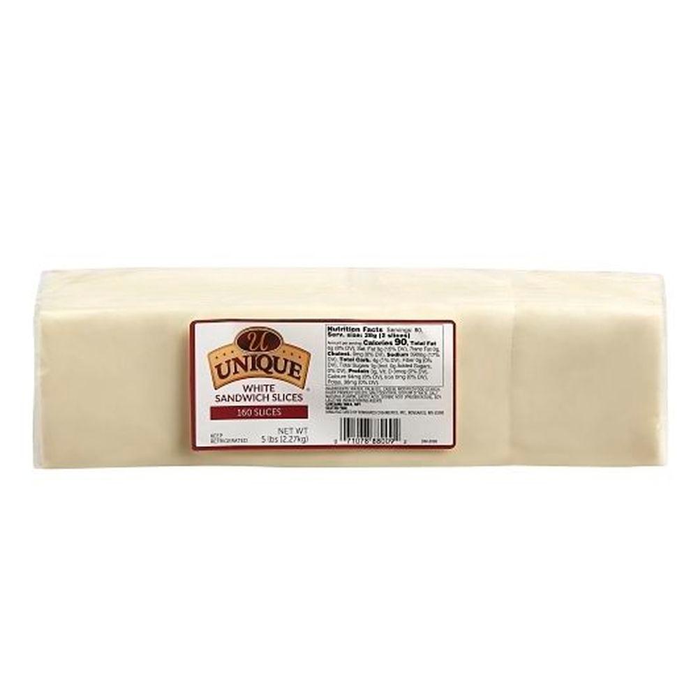 Unique White Sandwich Slice, 5 Pound -- 4 per case