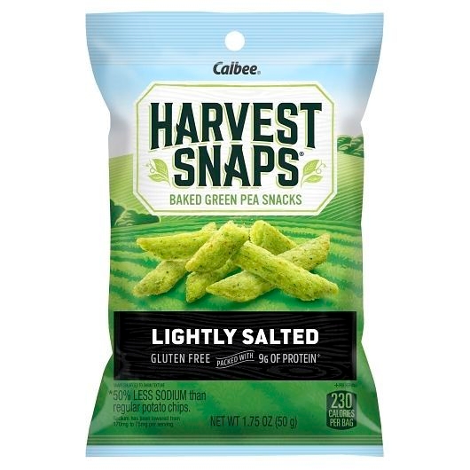 Harvest Snaps Lightly Salted Green Pea Veggie Snack Crisps - Caddy, 1.75 Ounce -- 8 per case
