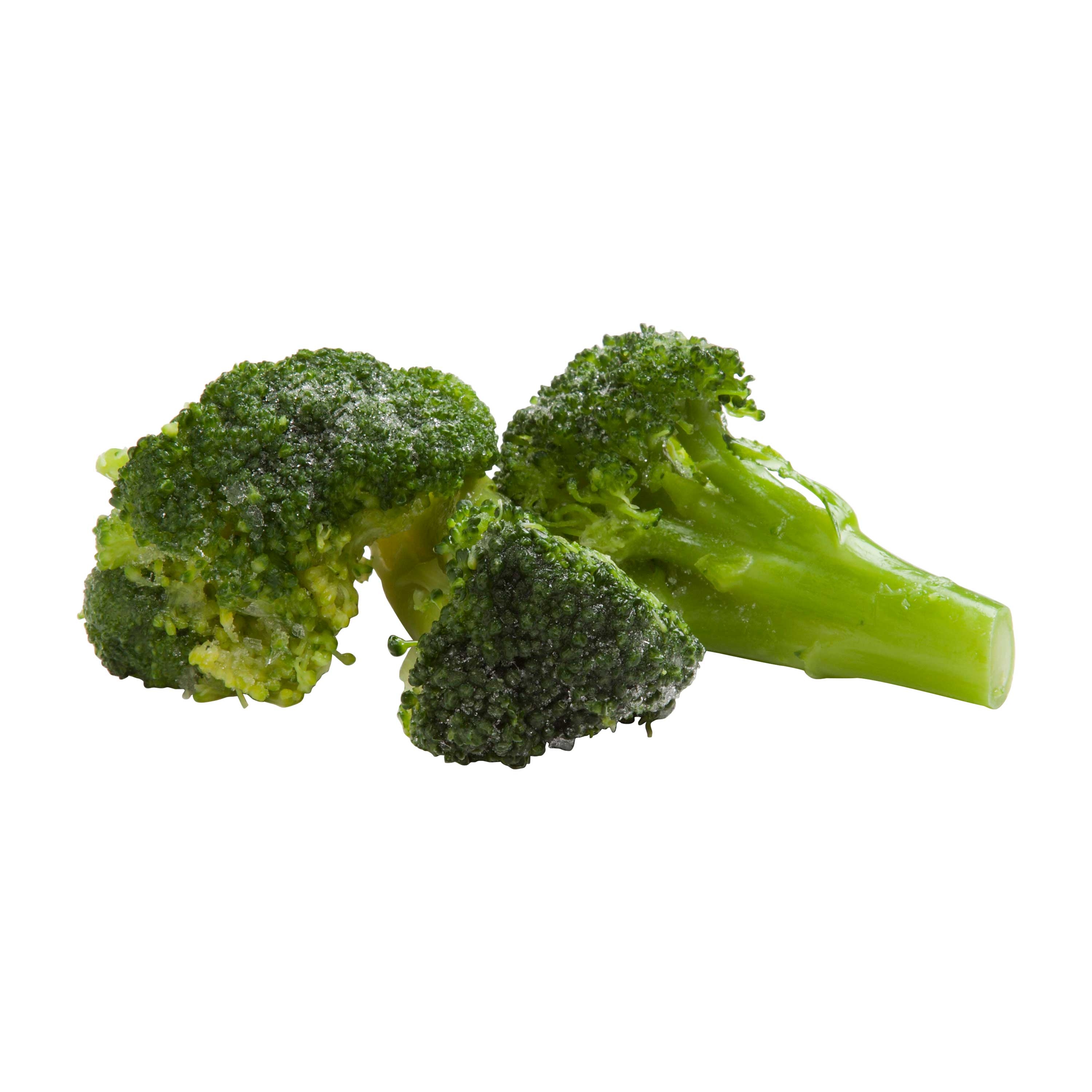 Simplot Broccoli Florets -  2 lb. poly wrap packages, 12 packages per case.