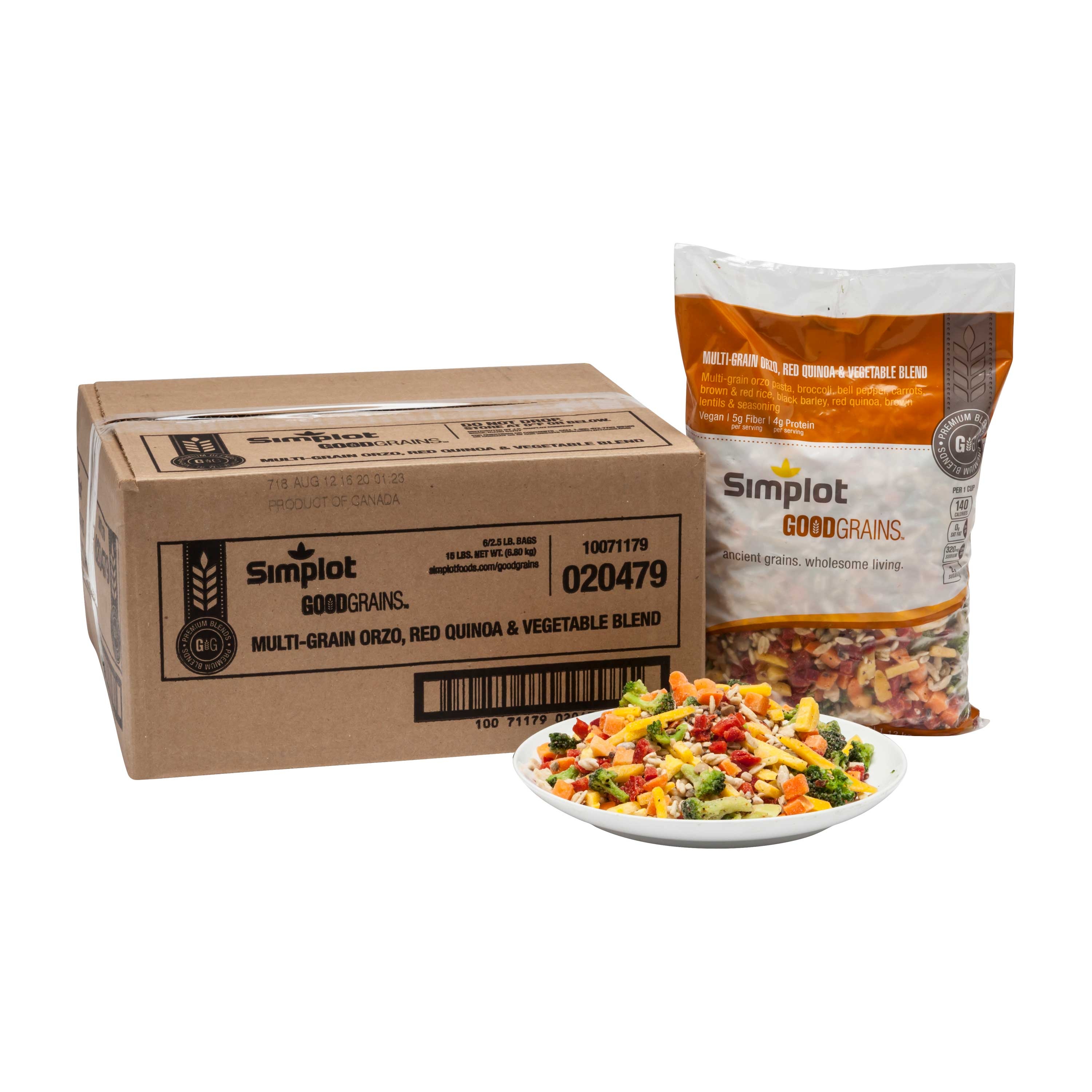UpSides Orzo Grains and Vegetable Blend, 2.5 Pound -- 6 per case.