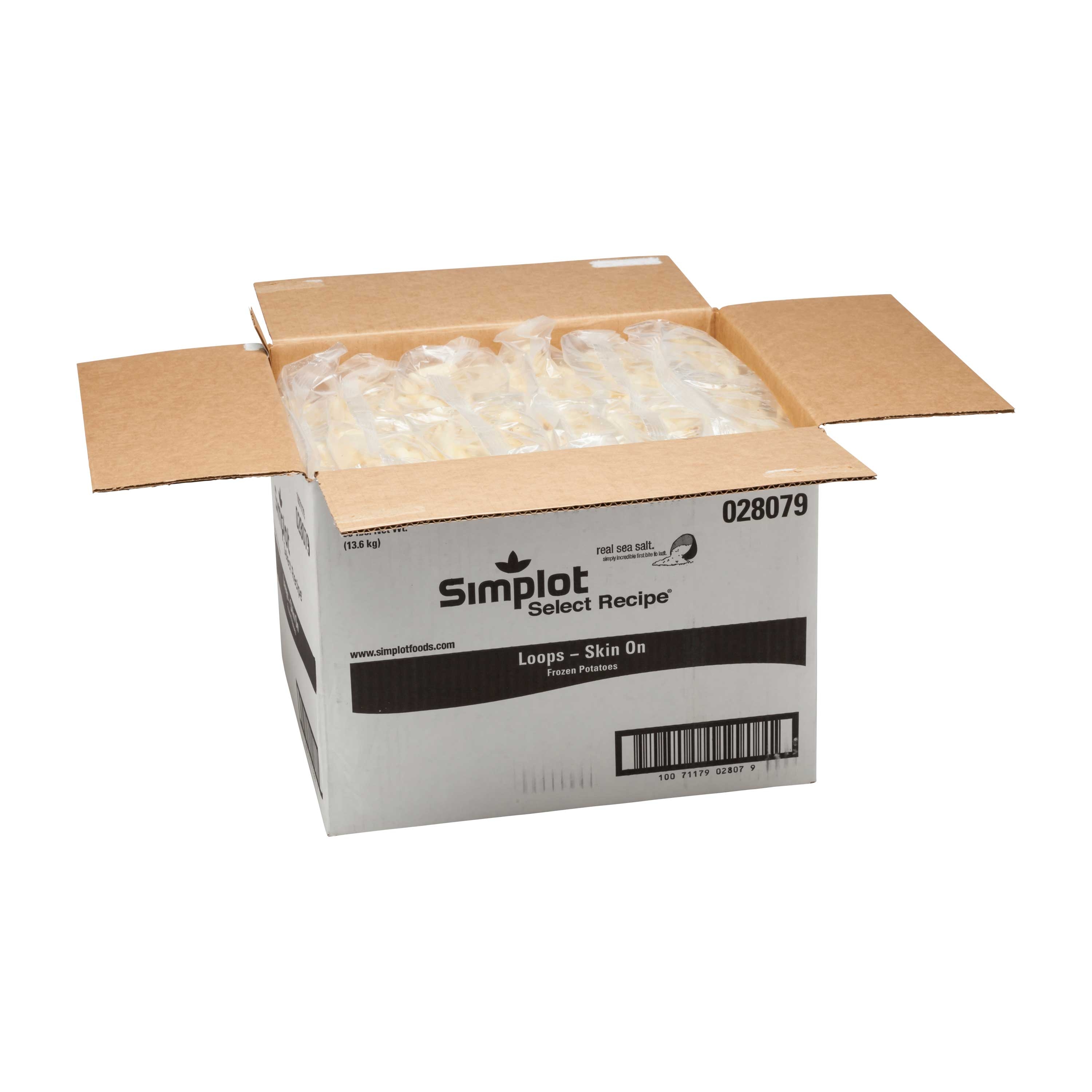 Select Recipe Skin On 1/4 Inch Frozen Potato Loop Fries, 5 Pound -- 6 per case