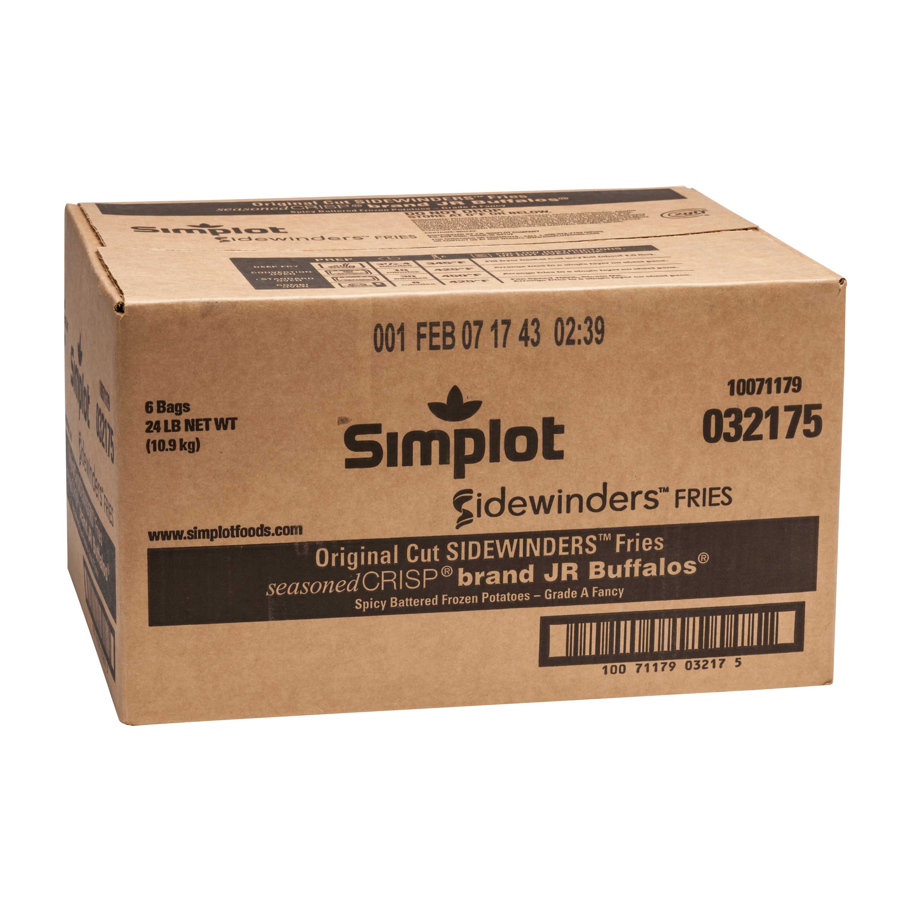 Sidewinders Fries SeasonedCrisp Brand JR Buffalos, 4 pound -- 6 per case