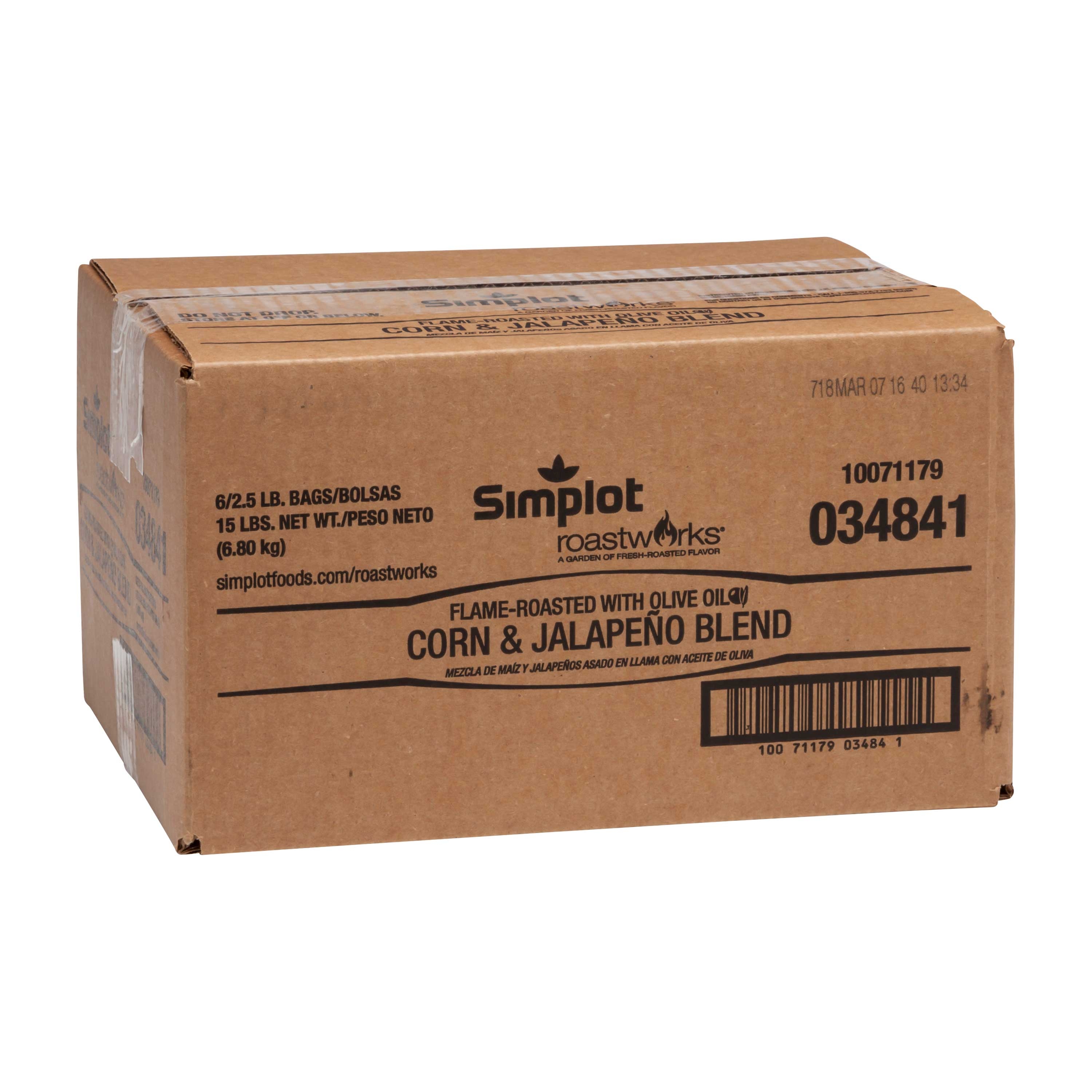 Simplot RoastWorks Roasted Corn and Jalapeno, 2.5 Pound -- 6 per case