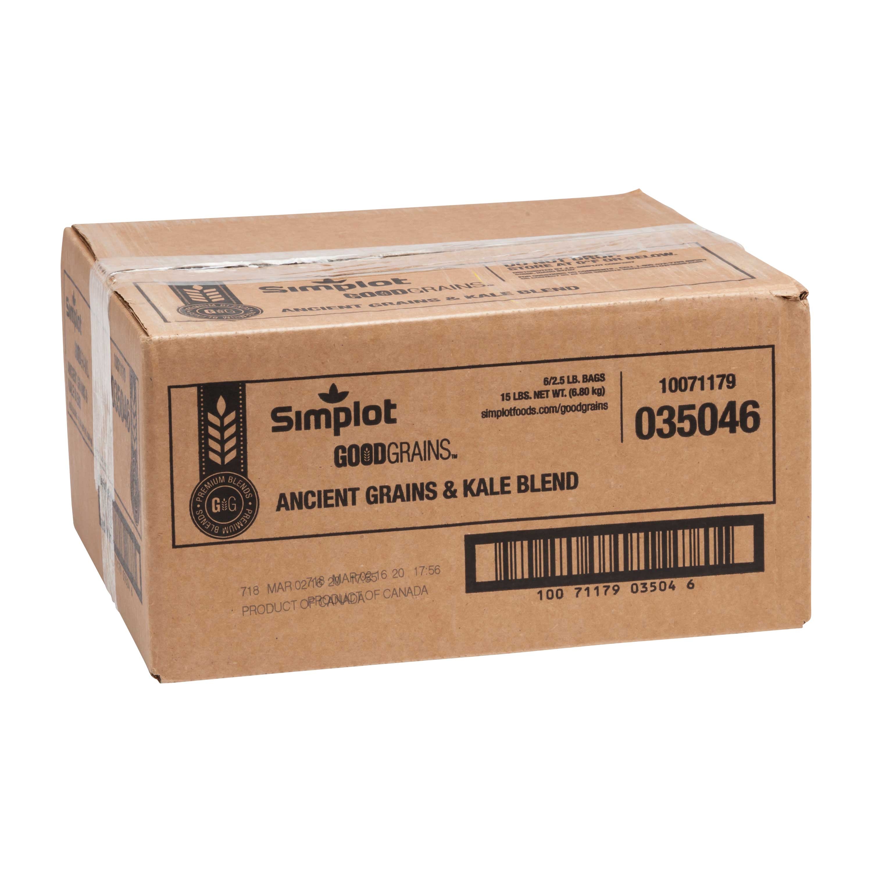Simplot Good Grains Ancient Grain and Kale Blend, 2.5 Pound -- 6 per case.