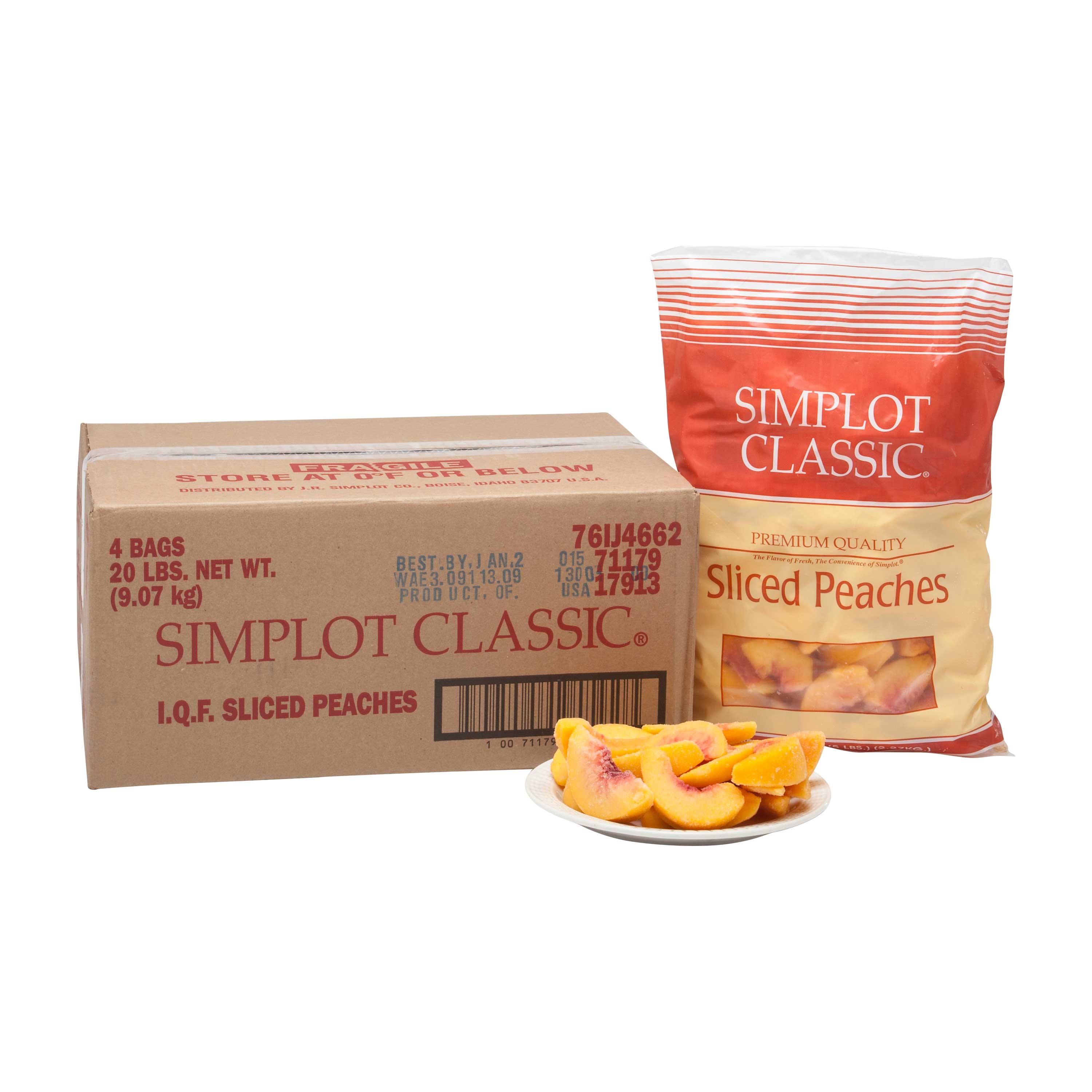 Simplot Classic Sliced Peaches Fruit, 5 Pound -- 4 per case.