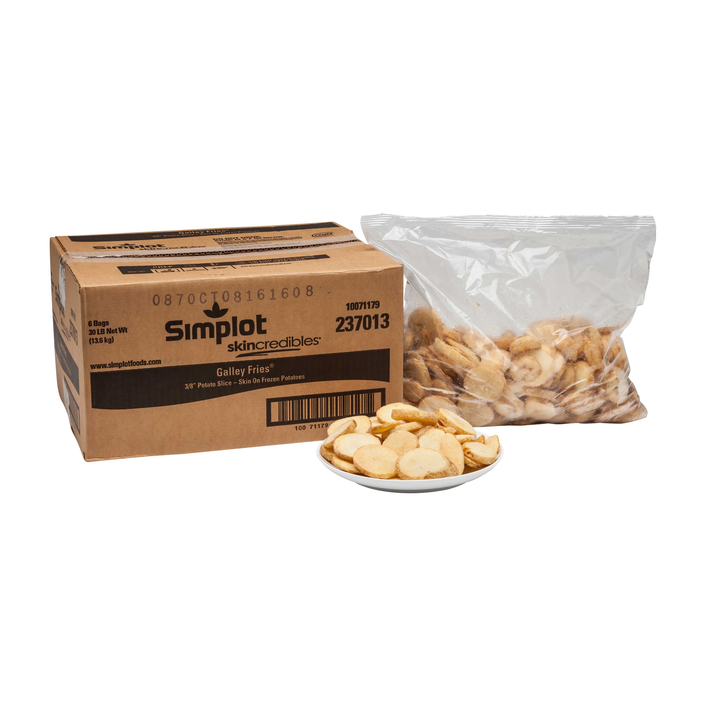 Simplot Skincredibles Galley Wedge Potato French Fry, 5 Pound -- 6 per case.