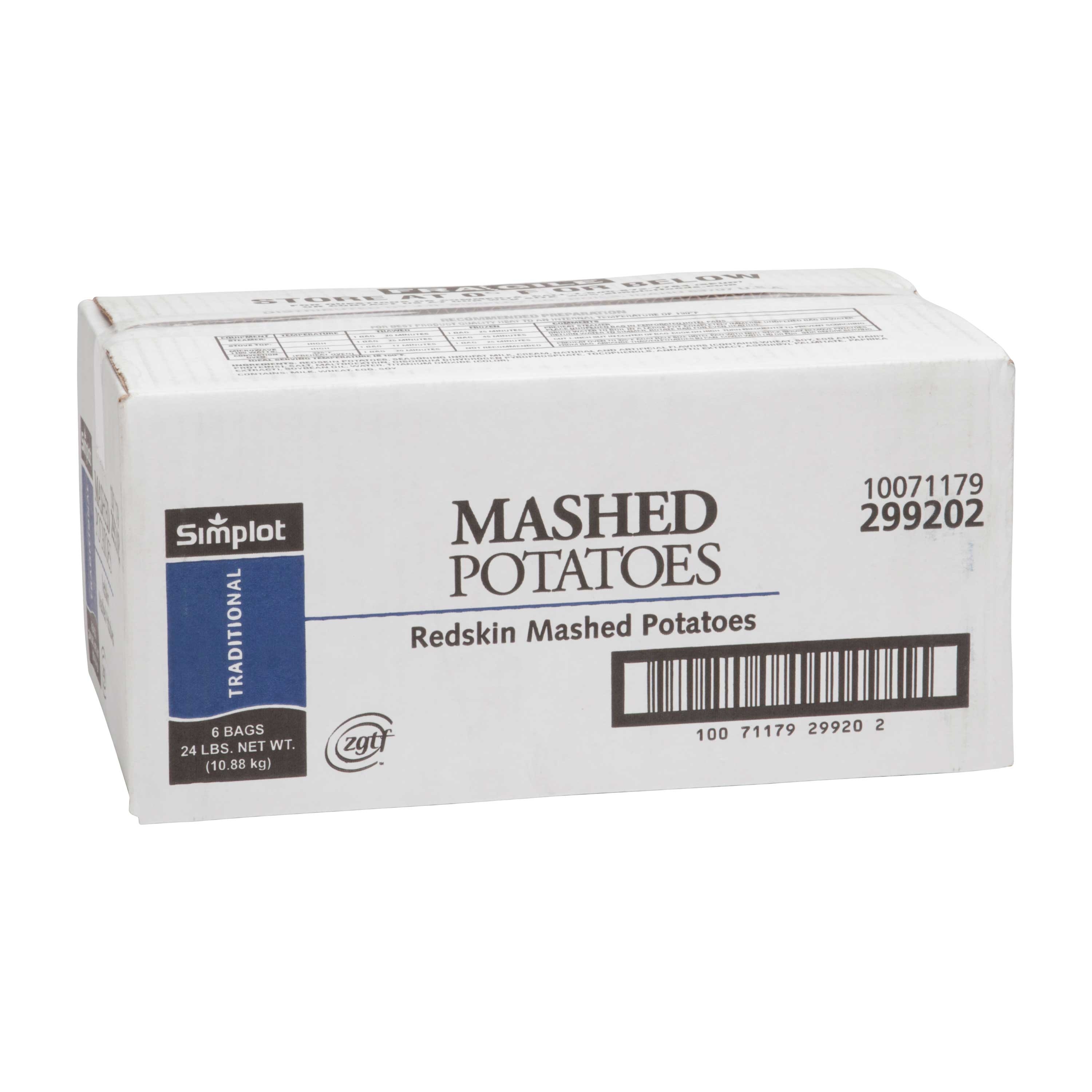 Simplot Traditional Redskin Mashed Potato, 4 Pound -- 6 per case.