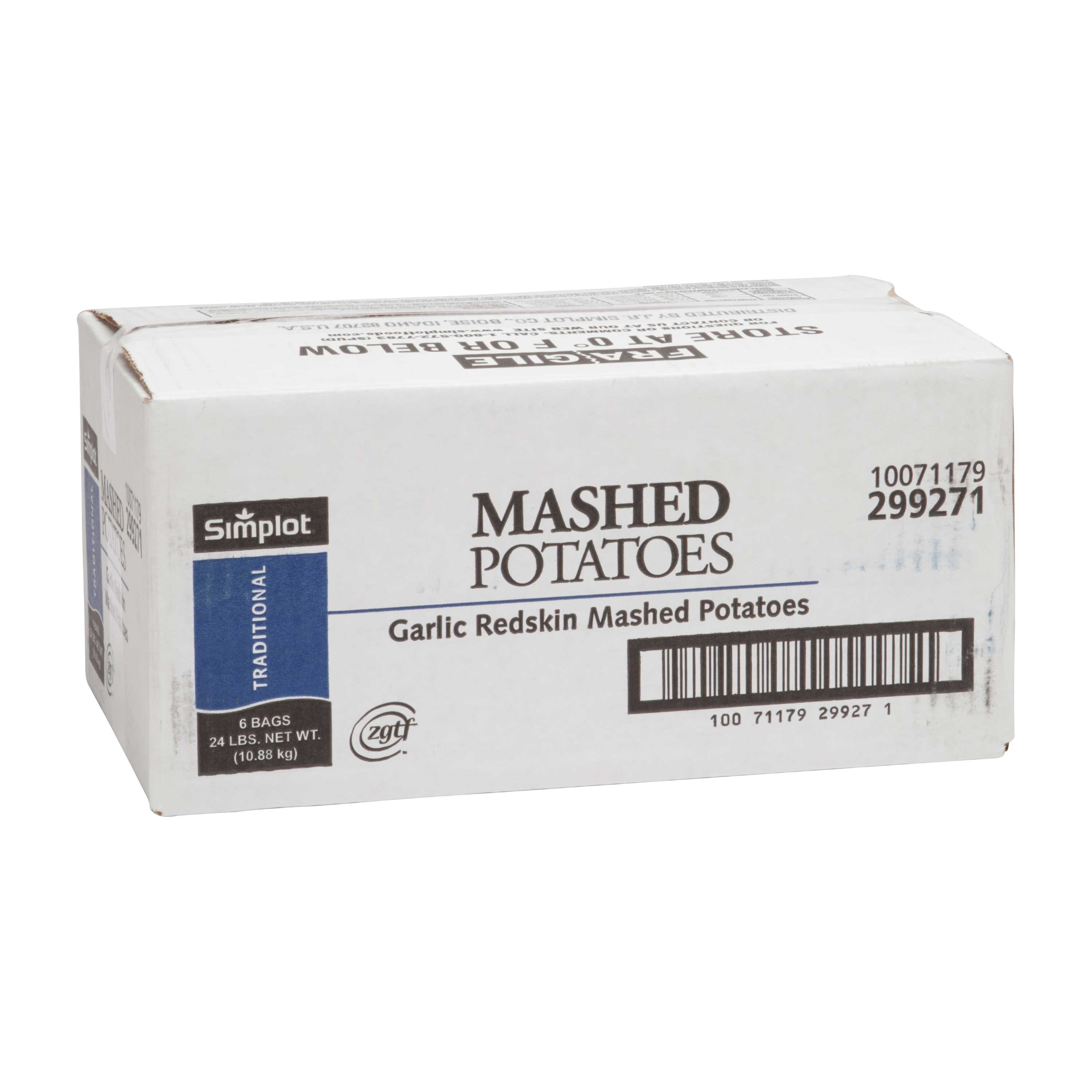Simplot Classic Garlic Redskin Mashed Potato, 4 Pound -- 6 per case.