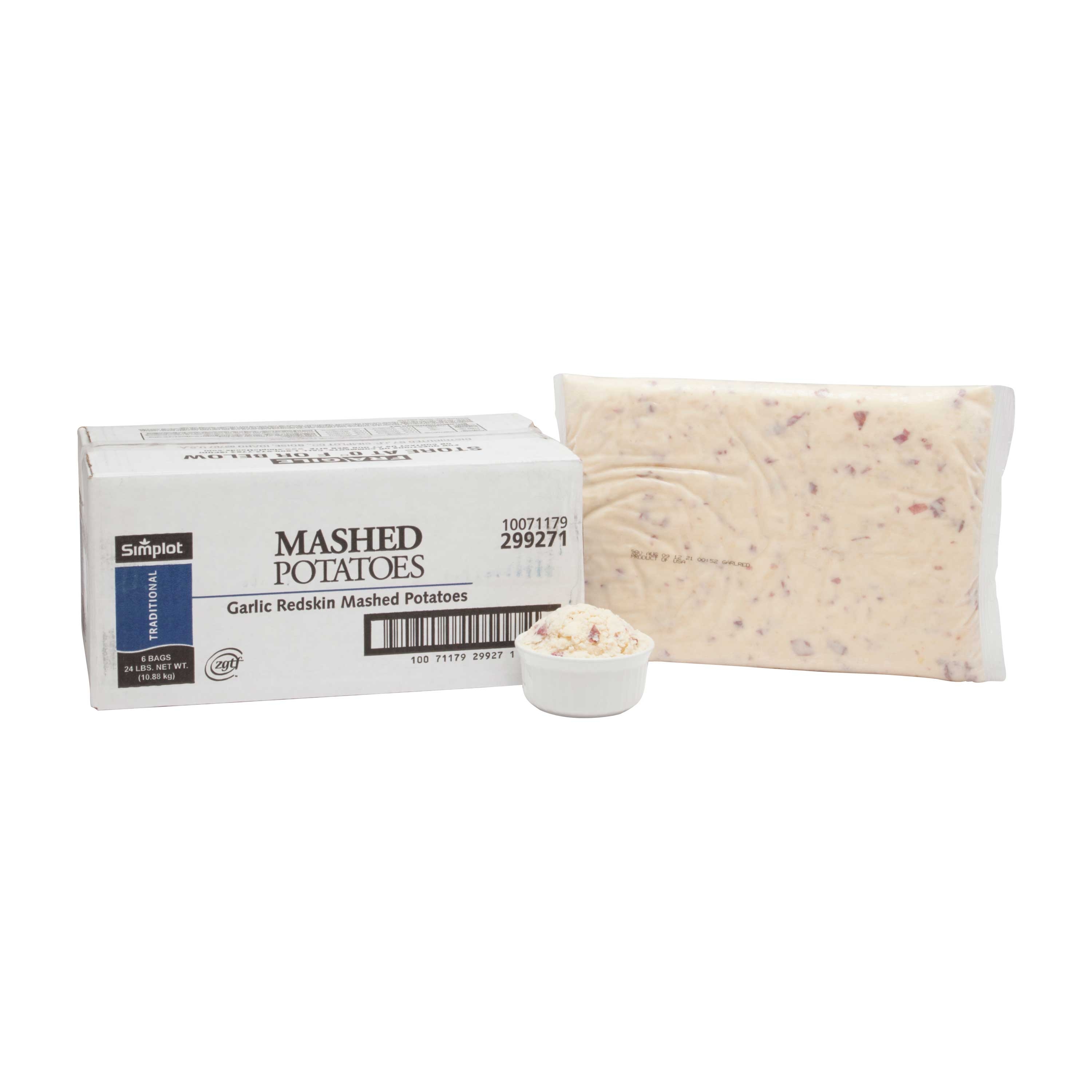 Simplot Classic Garlic Redskin Mashed Potato, 4 Pound -- 6 per case.