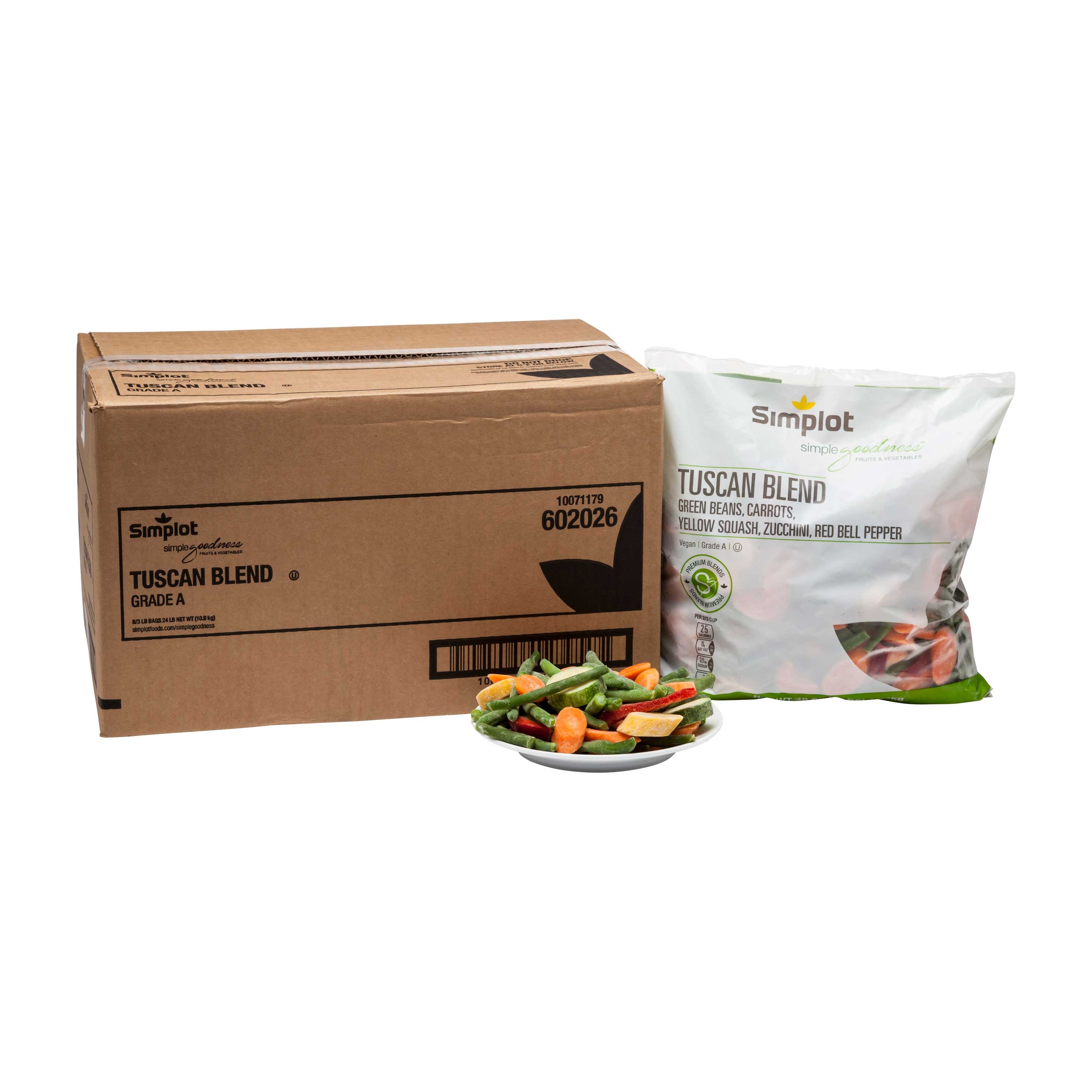 Culinary Select Tuscan Vegetable Blend - 3 lb. per package, 8 packages per case