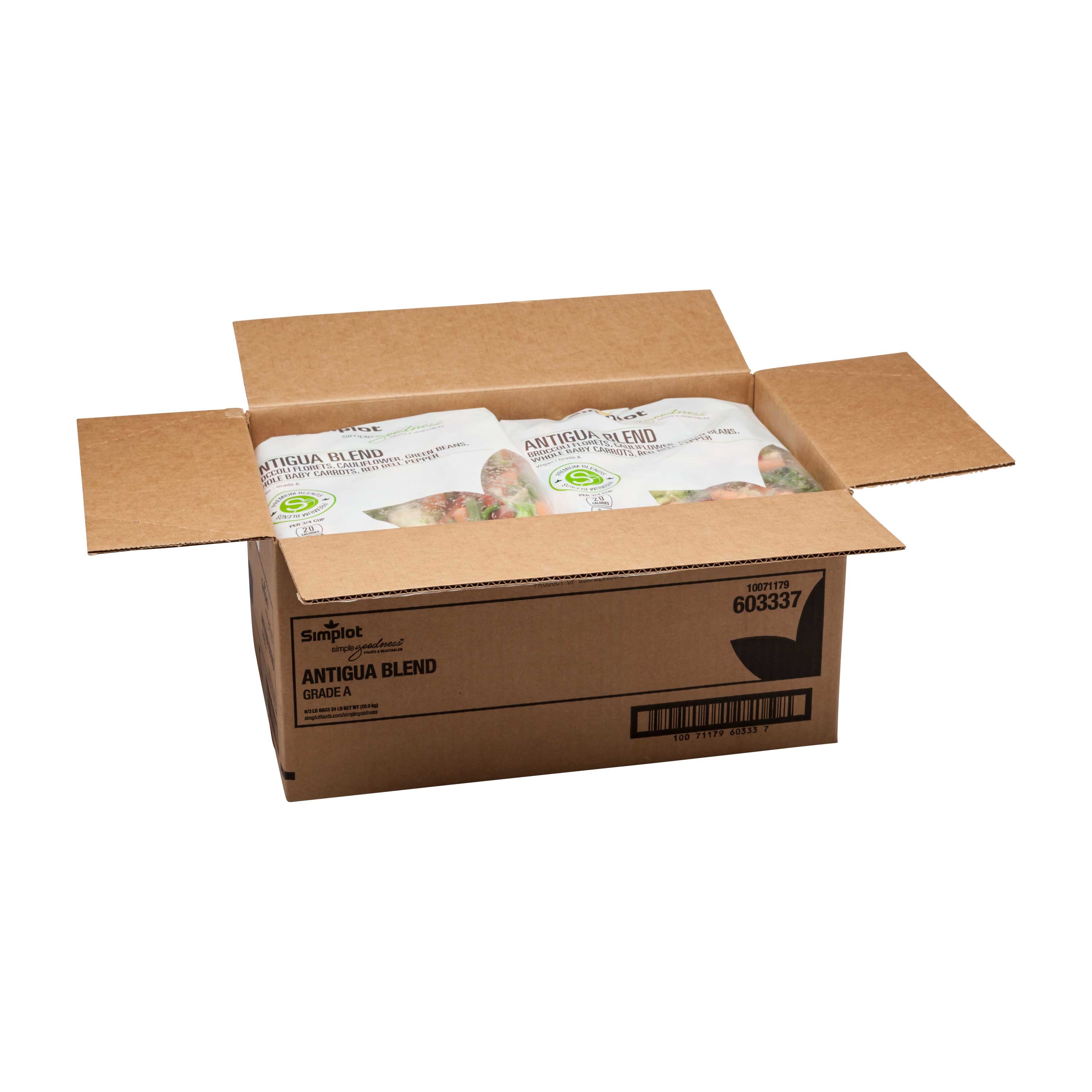 Culinary Select Antigua Vegetable Blend - 3 lb. package, 8 packages  per case