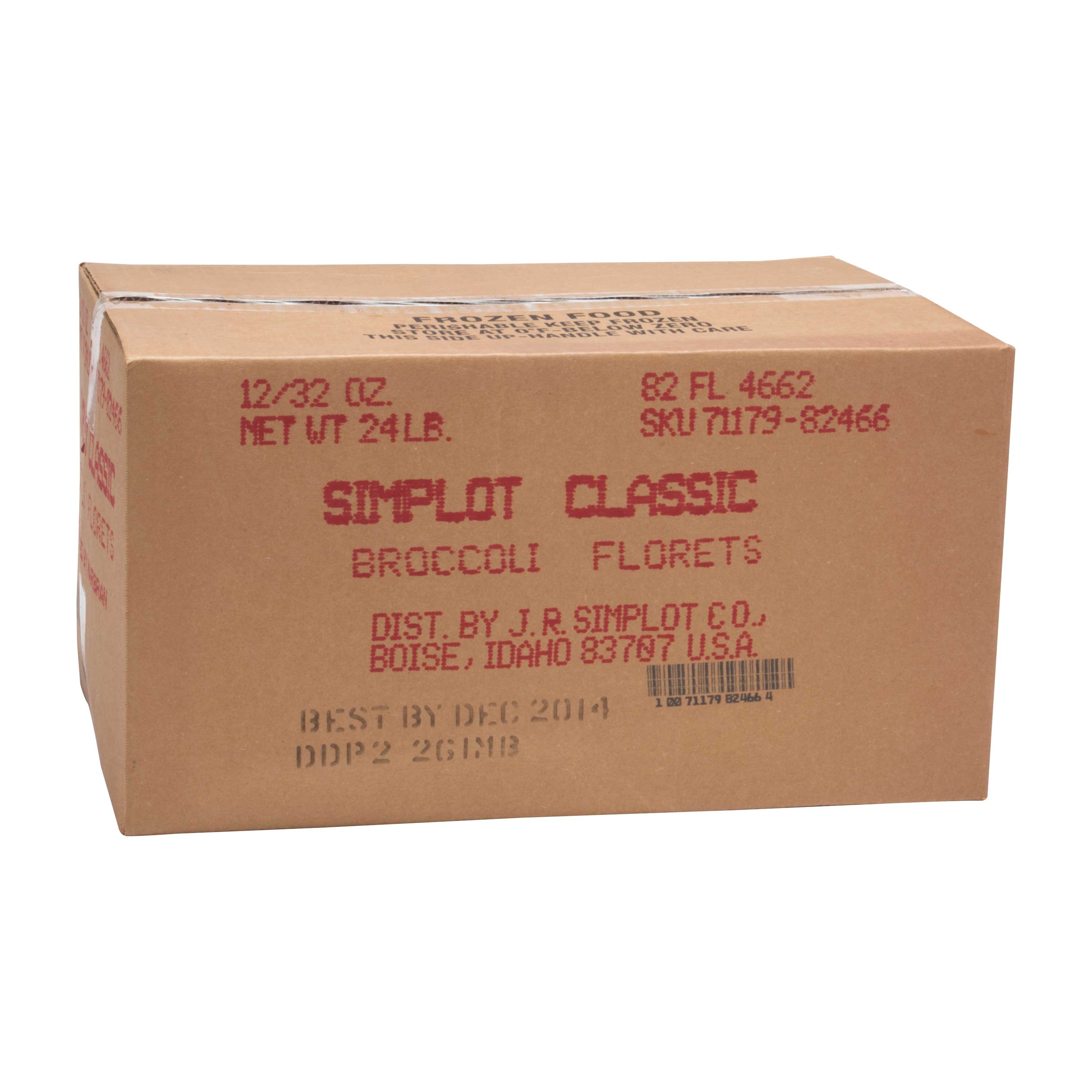 Simplot IQF Broccoli Florets - 32 oz. package, 12 packages per case