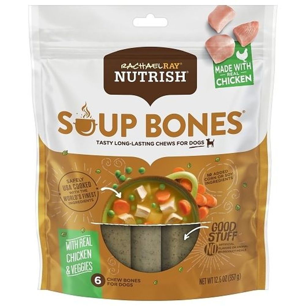 Rachel Ray Soup Bones Chicken and Veggies Flavor Dog Treat, 12.6 Ounce - 7 per case