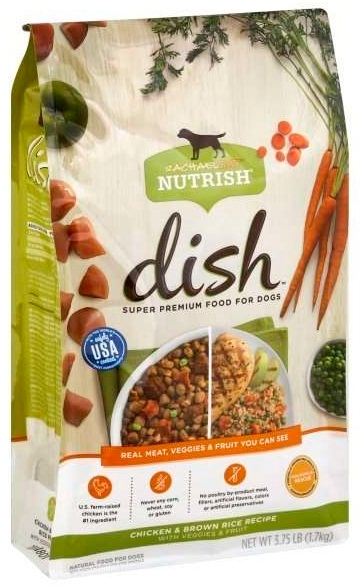 Rachael Ray Nutrish Dish Chicken and Brown Rice Dry Dog Food, 3.75 Pound Bag -- 4 per case